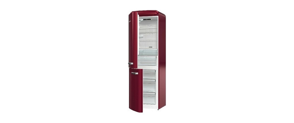 Gorenje Réfrigérateur congélateur ONRK619DR Rouge, Gauche