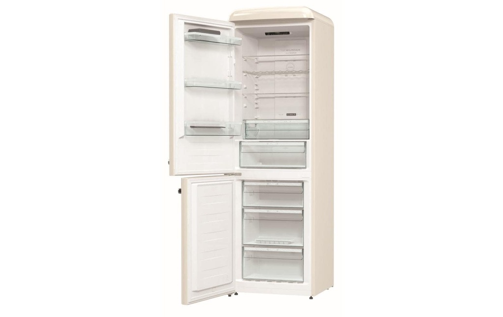 Gorenje Réfrigérateur congélateur ONRK619DC Beige, Gauche