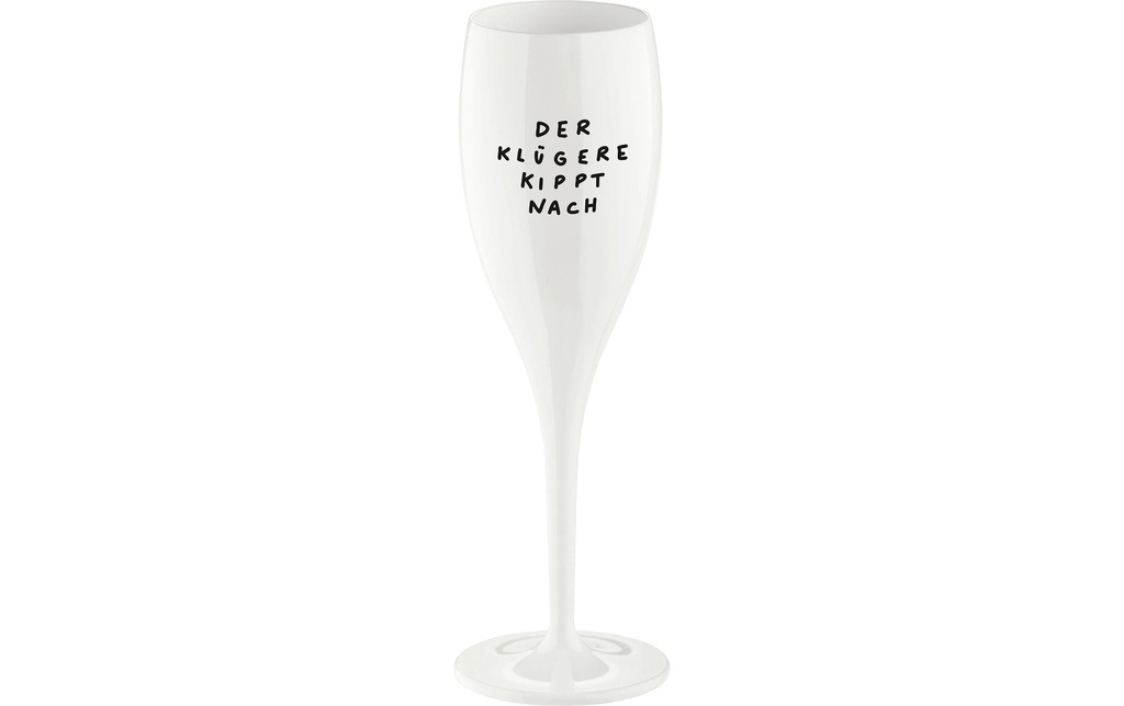 Koziol Verre à champagne Plus malin 100 ml, 1 Pièce/s, Blanc