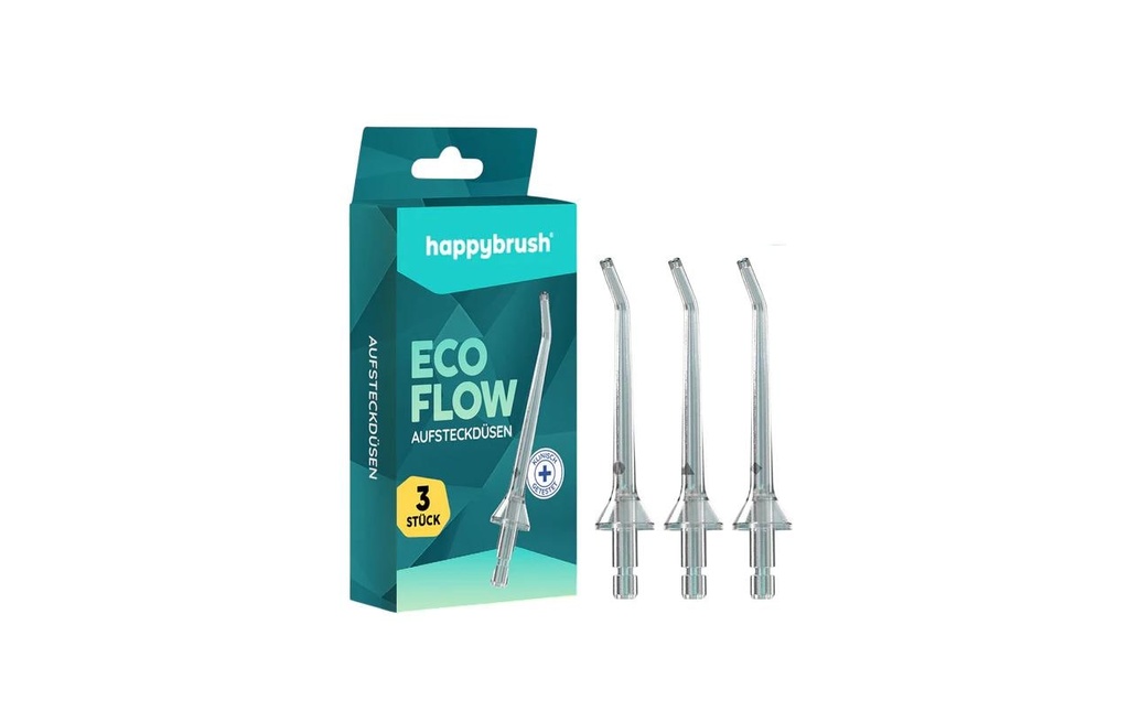 happybrush Tête de buse pour dents Eco Flow 3 pièces