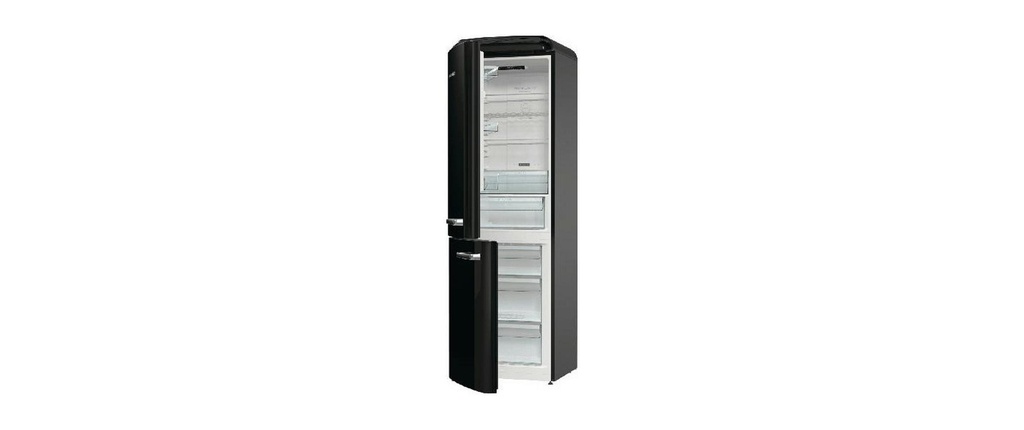 Gorenje Réfrigérateur congélateur ONRK619DBK Noir, Gauche