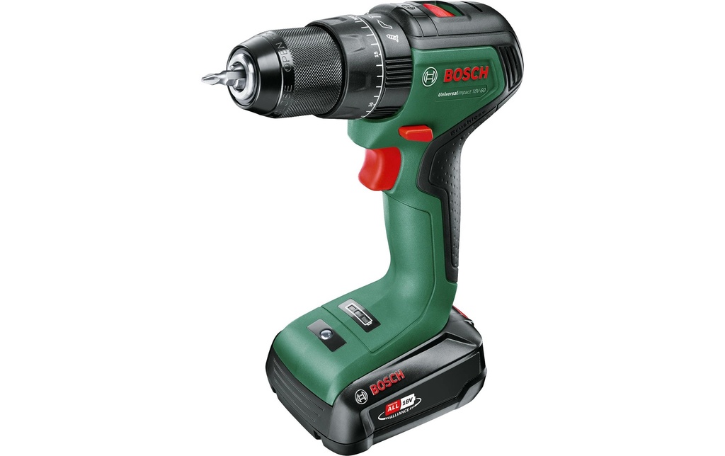 Bosch Perceuses à percussion sans fil UniversalImpact 18 V-60 1x batterie