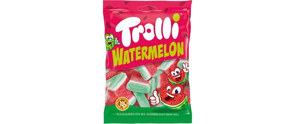 Trolli Bonbons gommeux Pastèque 100 g