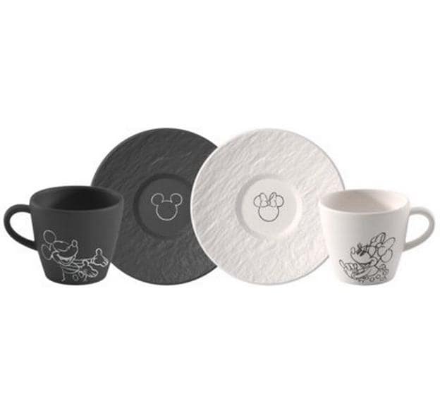 Villeroy & Boch Manufacture Rock Mickey Mouse Espresso, 4 pièces