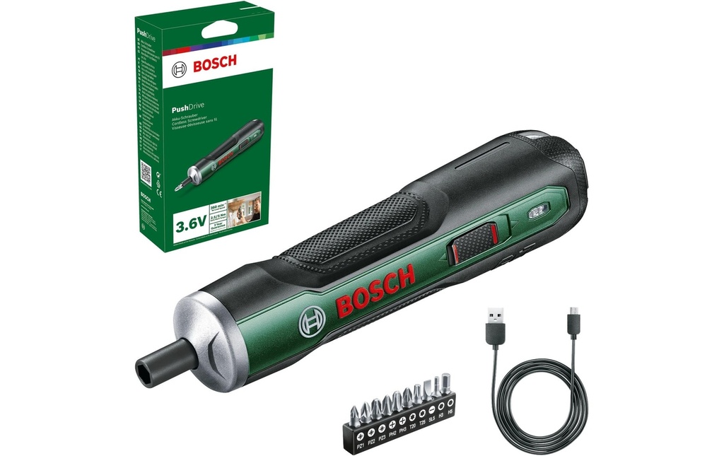Bosch Visseuse sans fil PushDrive 3.6 V 1.5 Ah