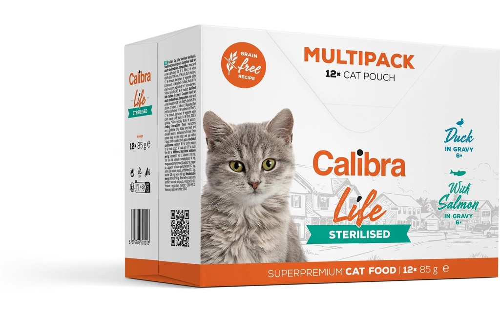 Calibra Alimentation humide Life Sterilised Multipack 12 x 85 g