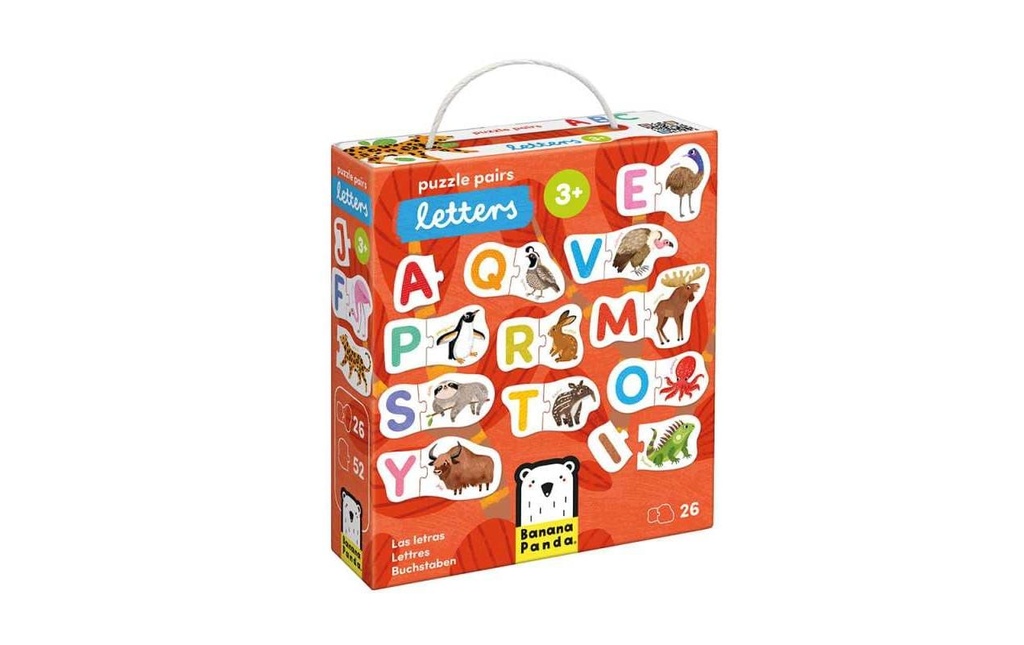 Banana Panda Puzzle Lettres de paires Carton