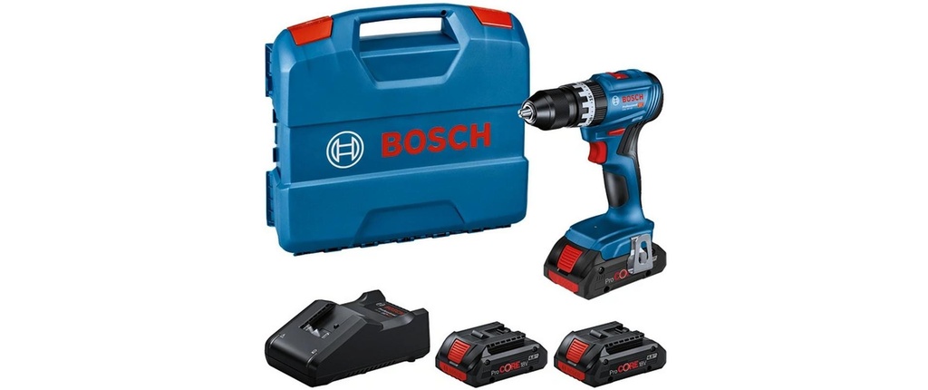 Bosch Professional Perceuses à percussion sans fil GSB 18 V-45 + 3x 4.0 Ah en L-BOXX