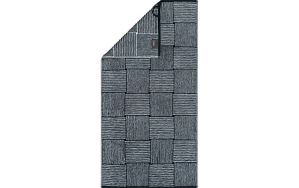 Cawö Serviette de douche Ceinture 80 x 150 cm, Noir/Blanc