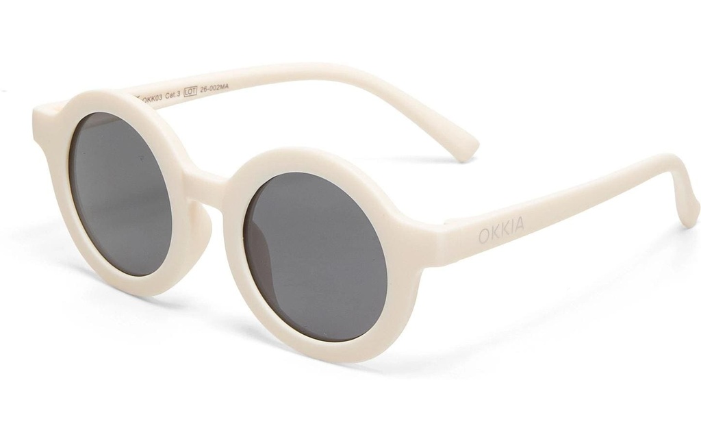 OKKIA Lunettes de soleil pour enfants Tondo, 6-10 ans Whister White