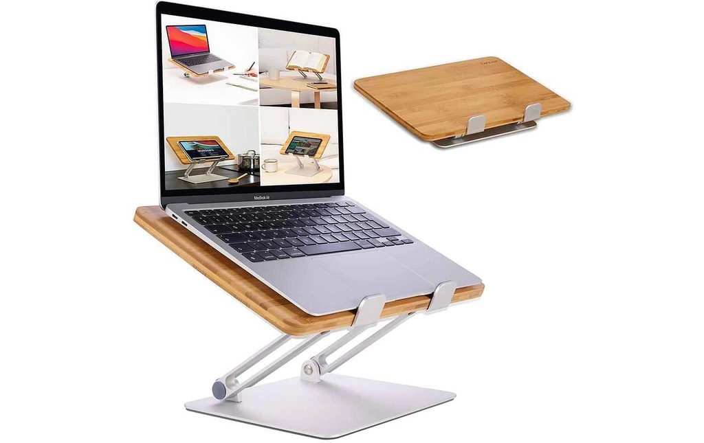 Hennez Supports d’ordinateur portable Linus Bambus 17