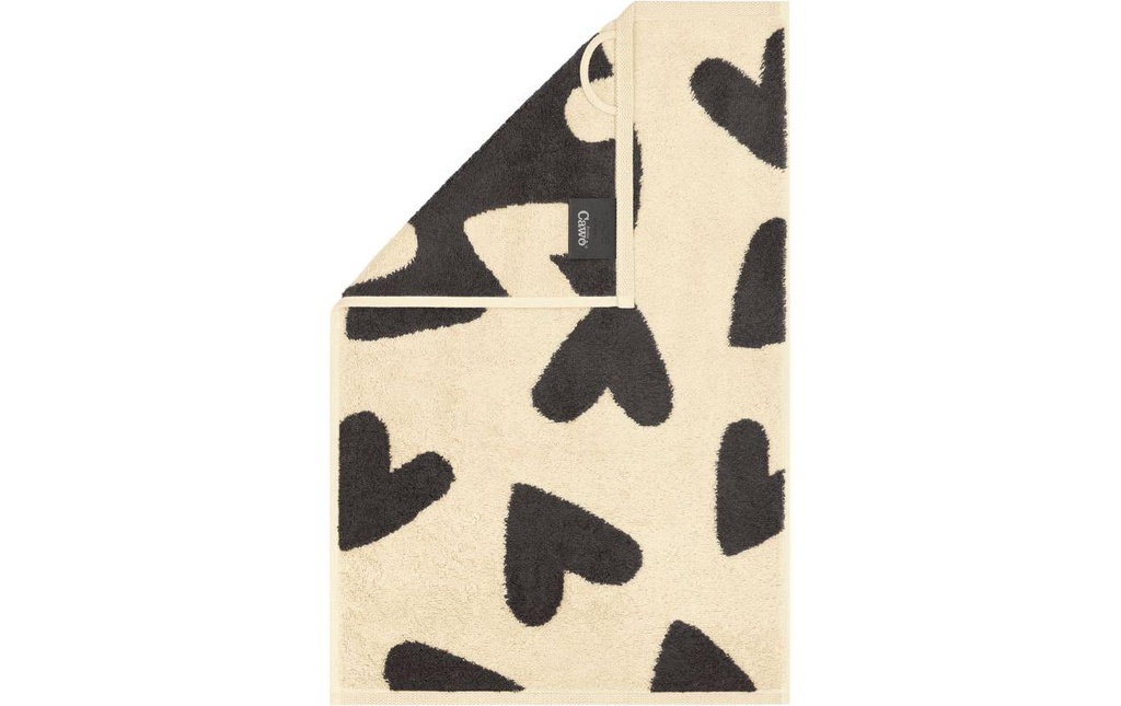 Cawö Serviette pour invité Heart Beats 30 x 50 cm, Gris