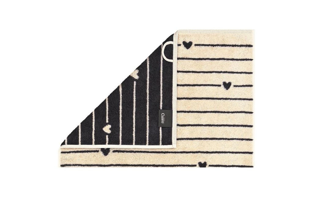Cawö Serviette Heart Beats 50 x 100 cm, Gris