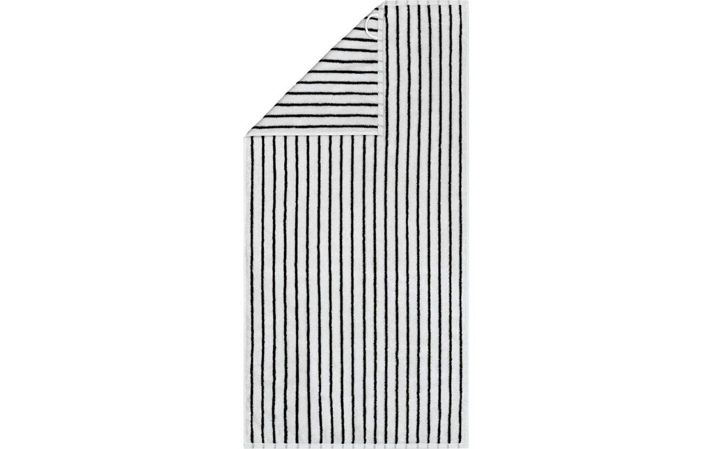 Cawö Serviette 50 x 100 cm, Noir/Blanc