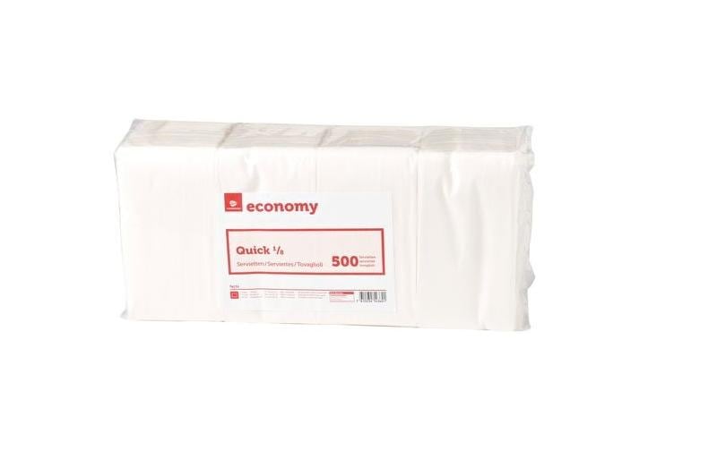 Haushaltsware Serviettes en papier Quick 33 cm x 33 cm, 500 Pièce/s
