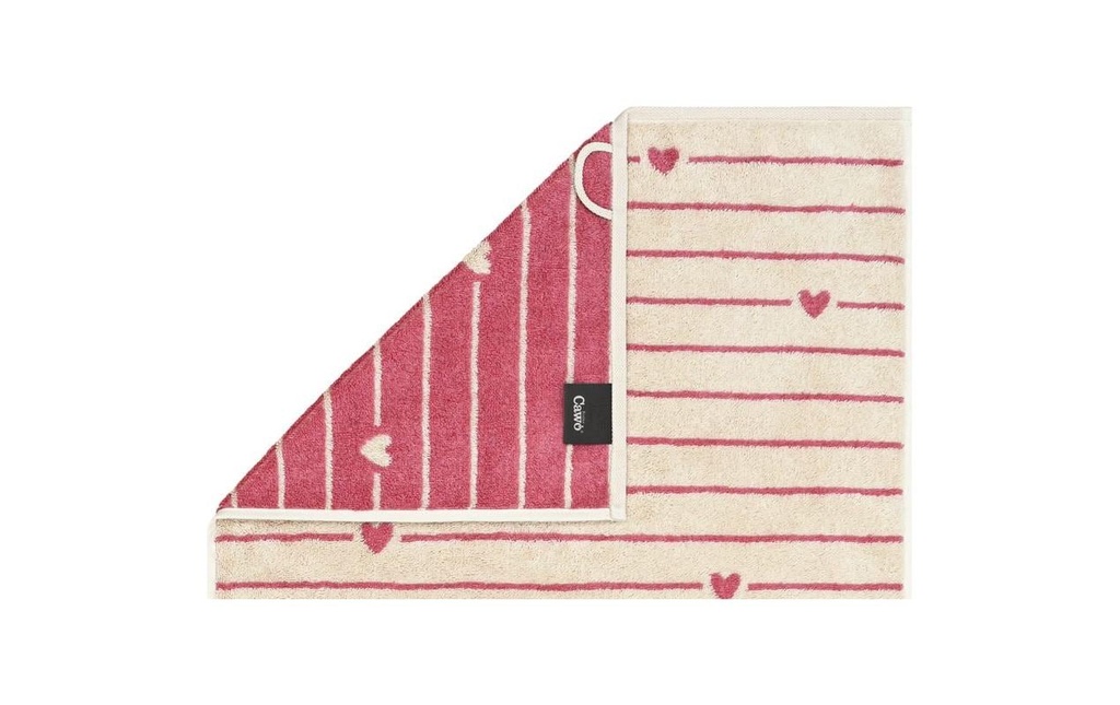 Cawö Serviette Heart Beats 50 x 100 cm, Rose