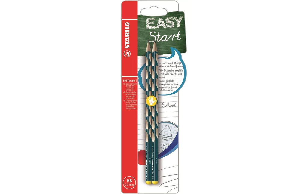 STABILO EASYgraph Blister de 2 pet G pour les gauchers