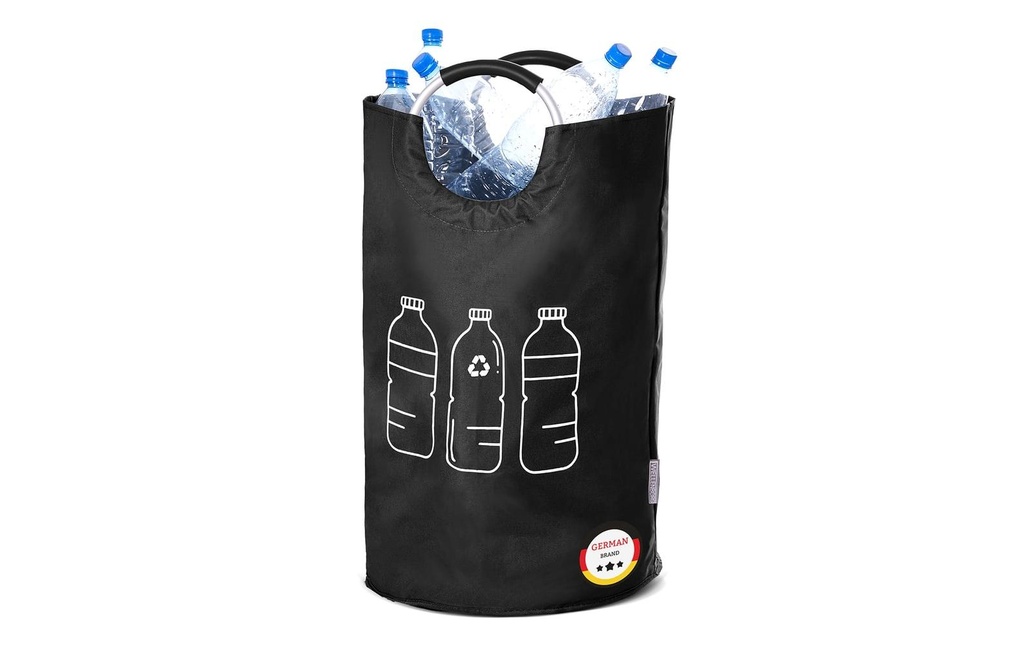Hennez Sac de recyclage Collecteur de bouteilles consignées 82 l Noir