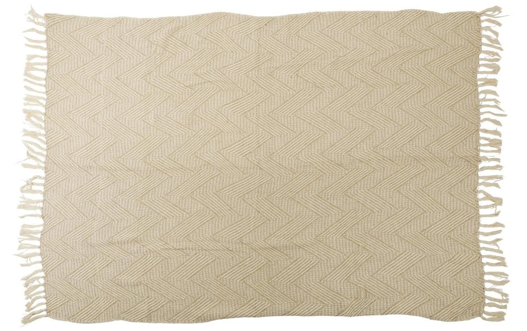 Arti Casa Couverture en coton 170 x 130 cm, Beige