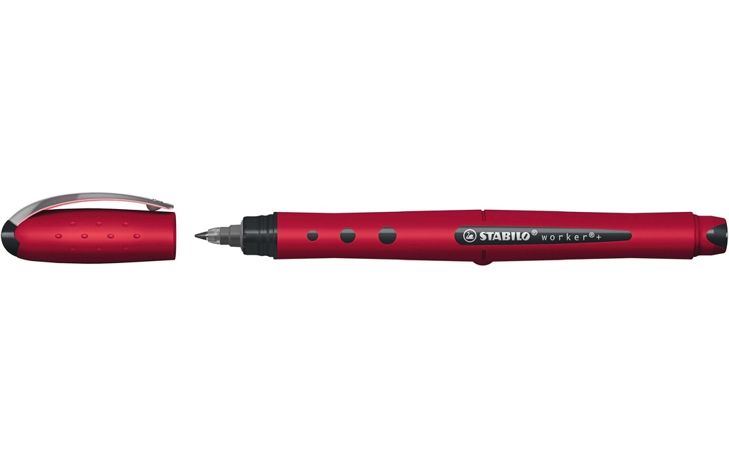 STABILO worker+ 0.5 mm rollerbal 0.5 mm, Rouge