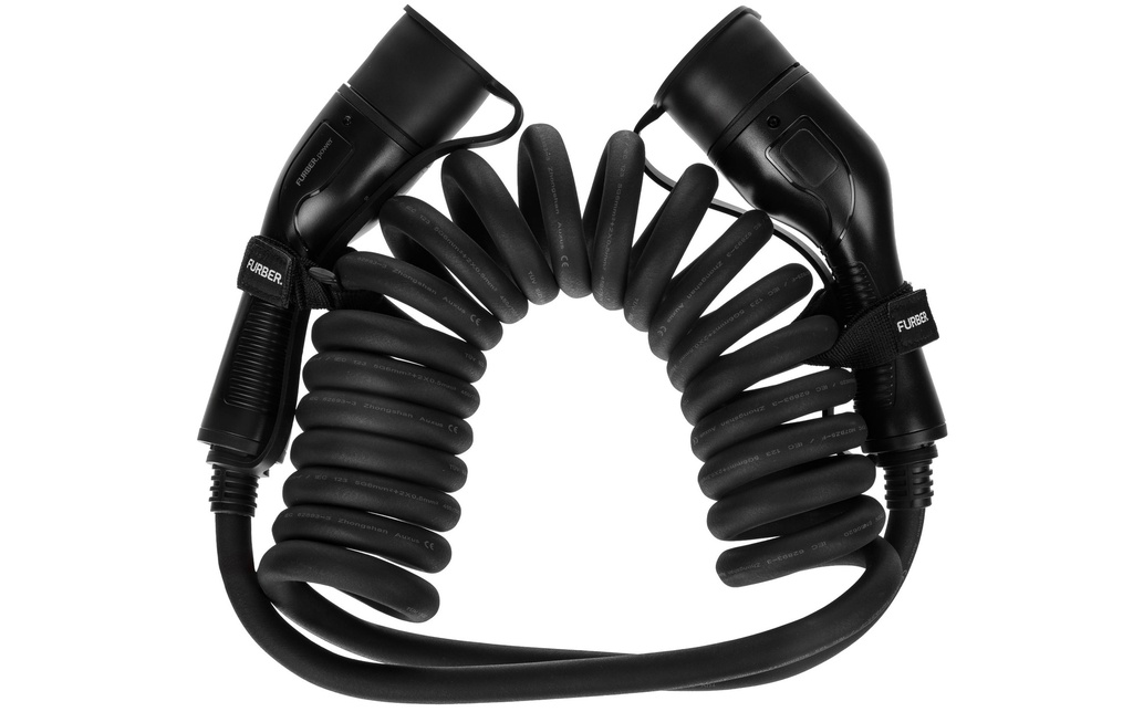 FURBER.power Câble de chargement FREYJA type 2 22 kW 5 m Spirale