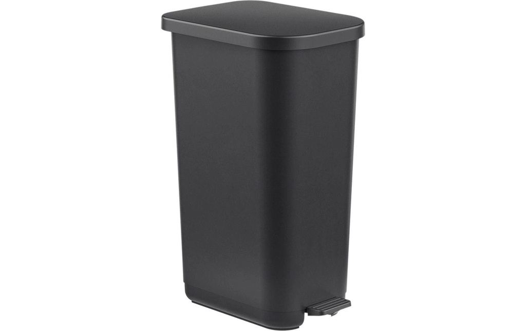 Rotho Poubelle à pédale Orbe 55 l, Noir