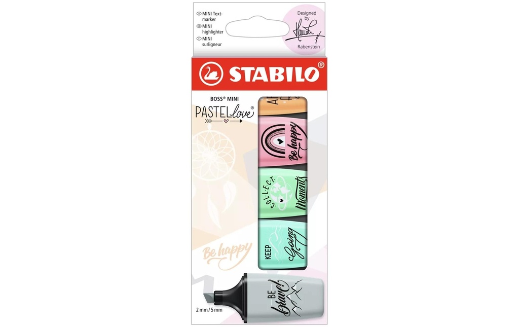 STABILO Surligneur BOSS MINI Pastellove 2.0 étui de 5