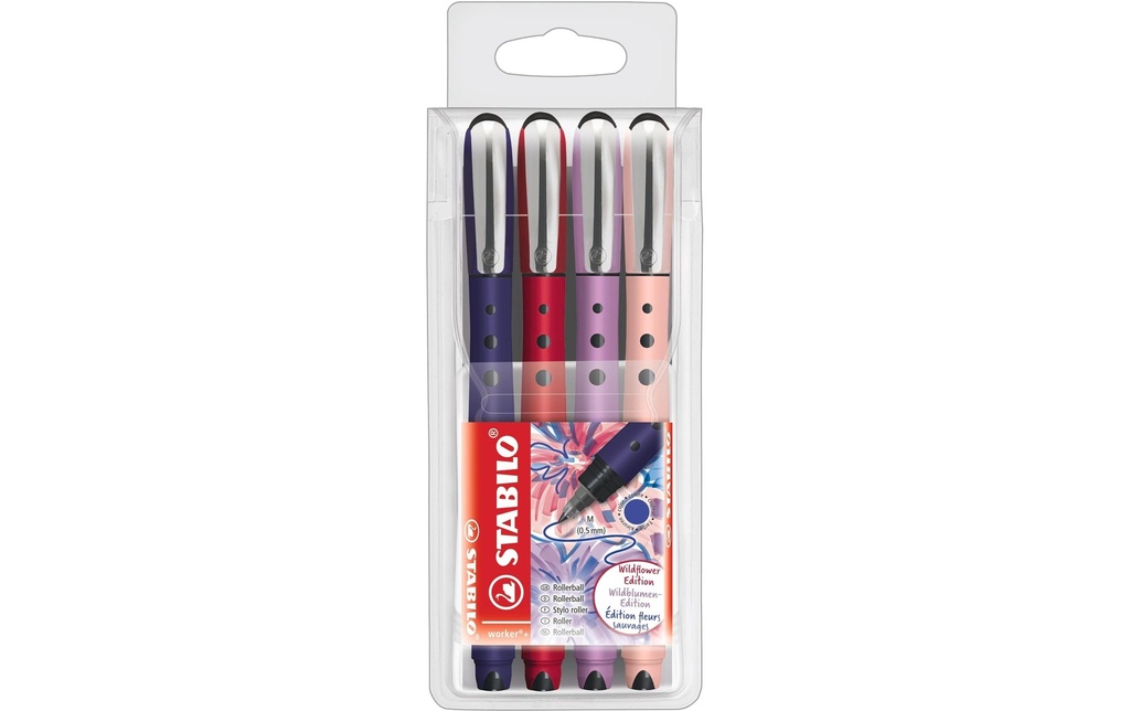 STABILO worker+ 0.5 mm rollerbal NatureCOLORS Wildflower