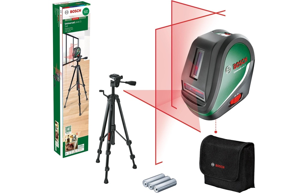 Bosch Laser à lignes croisées Kit UniversalLevel 3 10 m