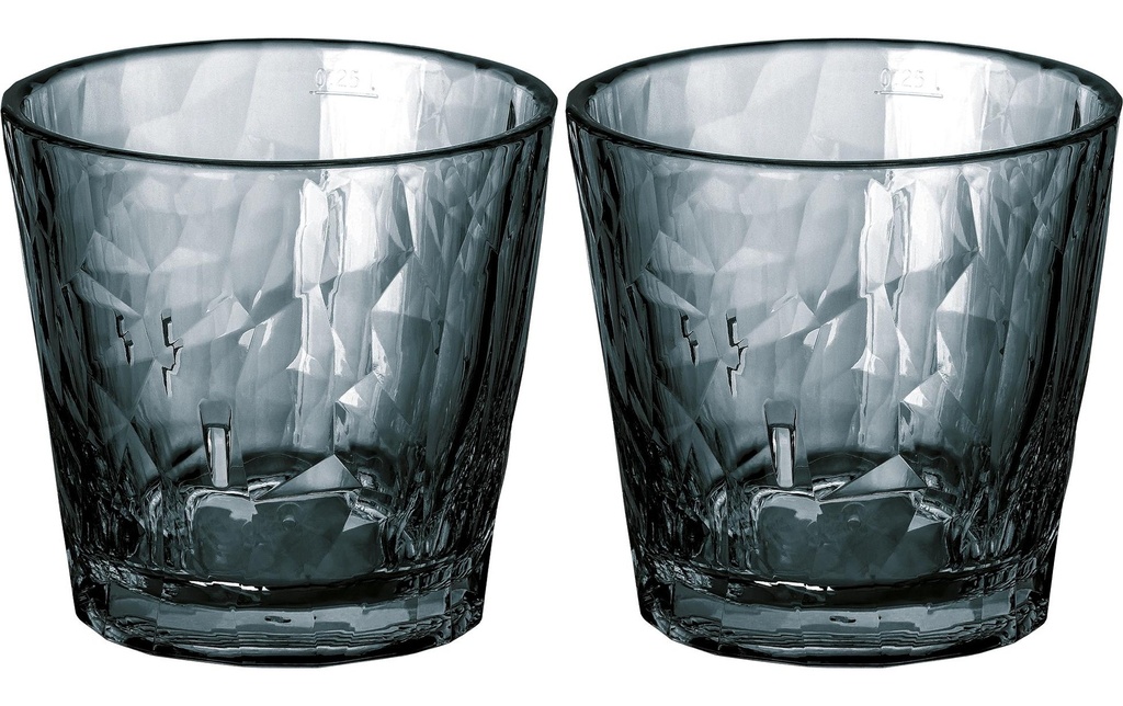 Koziol Verre Club No. 22 250 ml, 2 Pièce/s, Gris