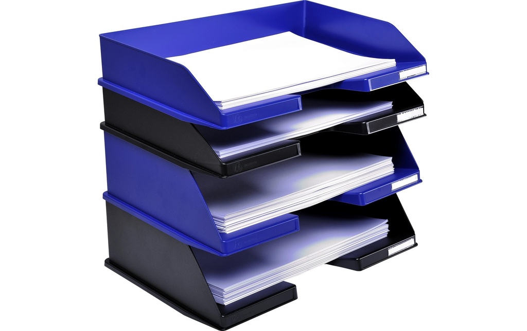 Exacompta Corbeille à courrier COMBO MAXI A4+ horizontal ECO Noir