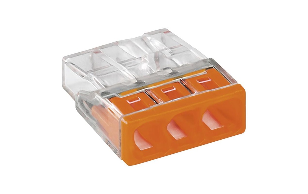WAGO Borne à fiche COMPACT 3 x 0.5-2.5 mm², 30 pièces