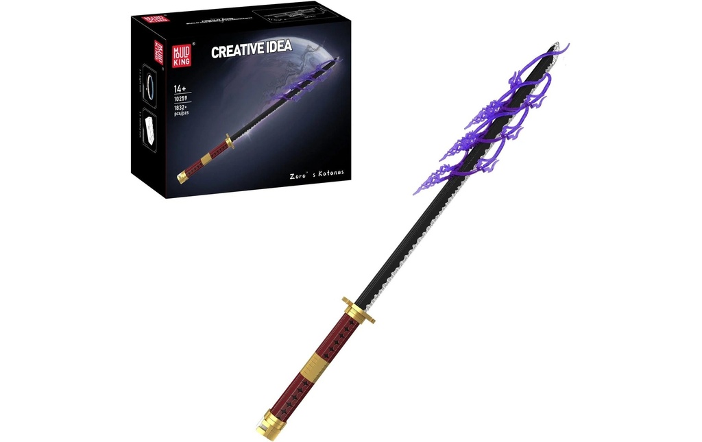 Mould King Le katana de Zoro 2 Anime Katana Set avec éclairage