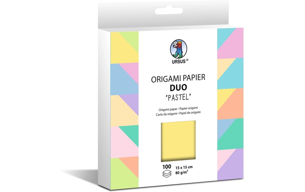 URSUS Feuilles origami Pastell 15 x 15 cm, 80 g/m²,  100 Pièce/s