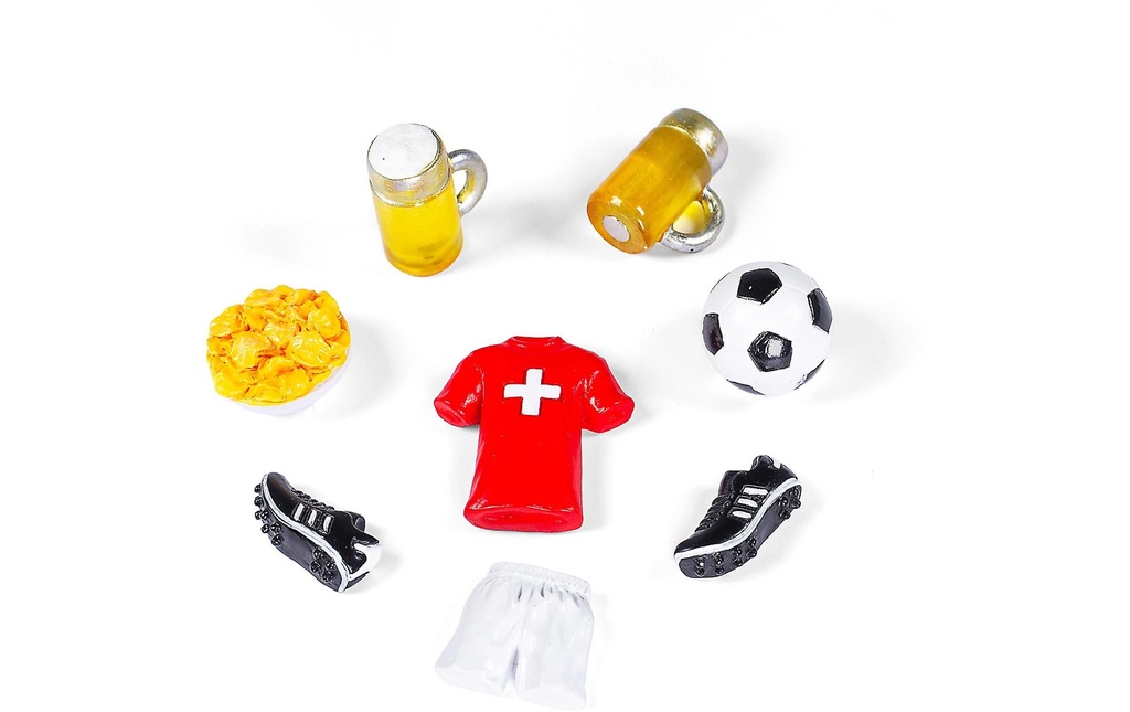 Trendform Aimant Hopp Schwiiz, Set de 8 pièces, multicolore