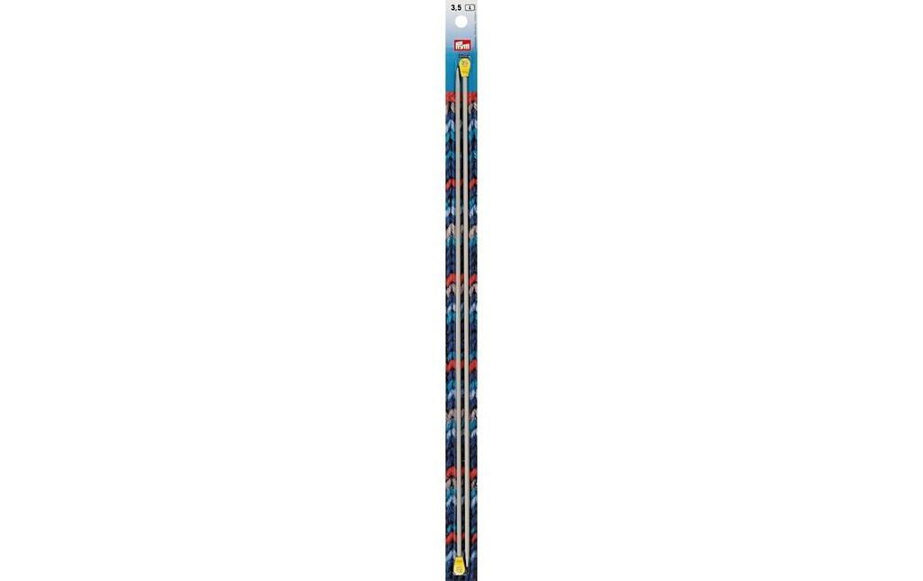 Prym Aiguilles à tricoter pour vestes Alu, gris 3.50 mm, 40 cm, carte 2 pièces
