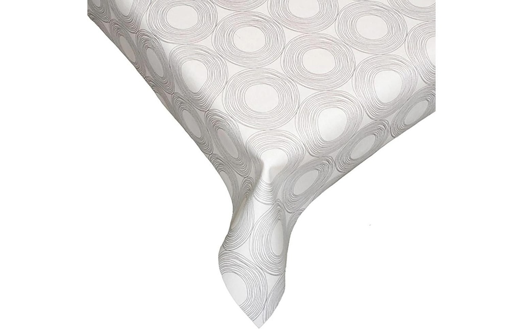 Hubatka Nappe Megaline, Gris cercles, 140 x 220 cm