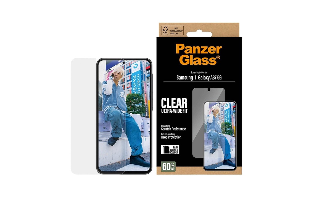 Panzerglass Protection d’écran Ultra Wide Fit Privacy Galaxy A37 5G Clear G.