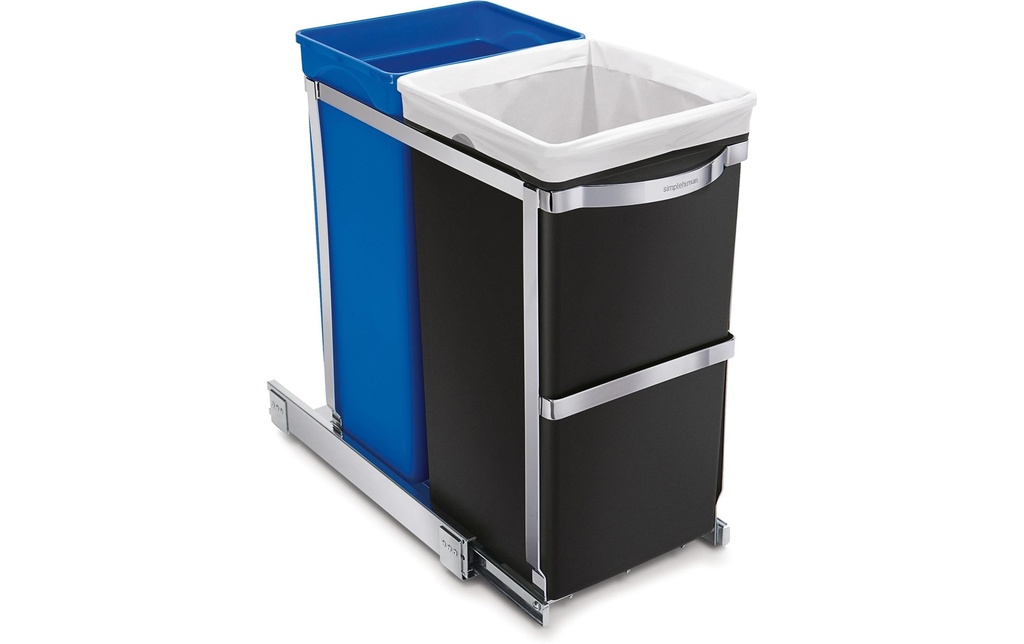 Simplehuman Poubelle pour armoire 20+15 l