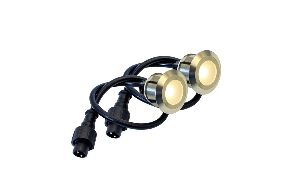 Schönenberger Spot encastré de sol Playlight Duopack 34 mm, 2 x 0,6W, 50 lm