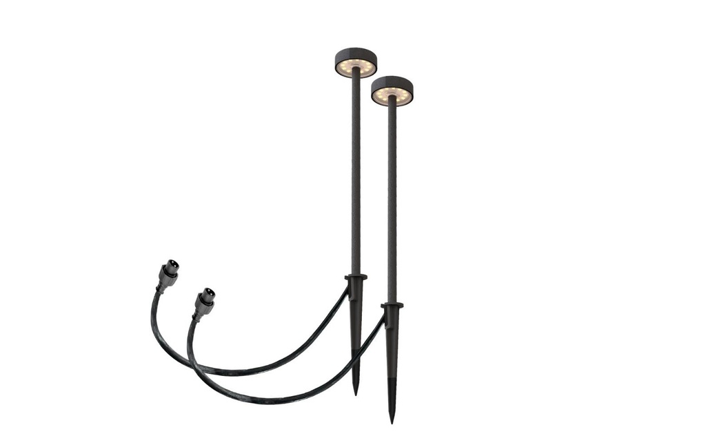 Schönenberger Borne d'éclairage Playlight Duo 2 x 1.5W, IP65, anthracite