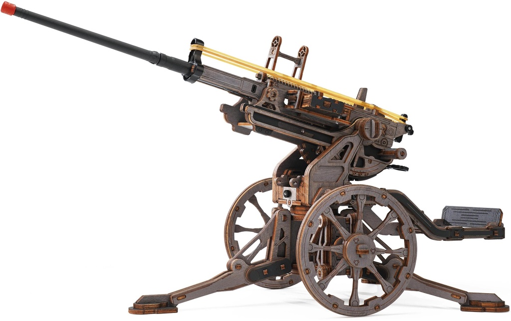 ROKR Kits de montage Antiaircraft Gun Kit mécanique en bois