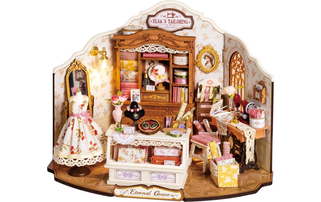 Rolife Kits de montage La couture d'Elsa Atelier de couture vintage