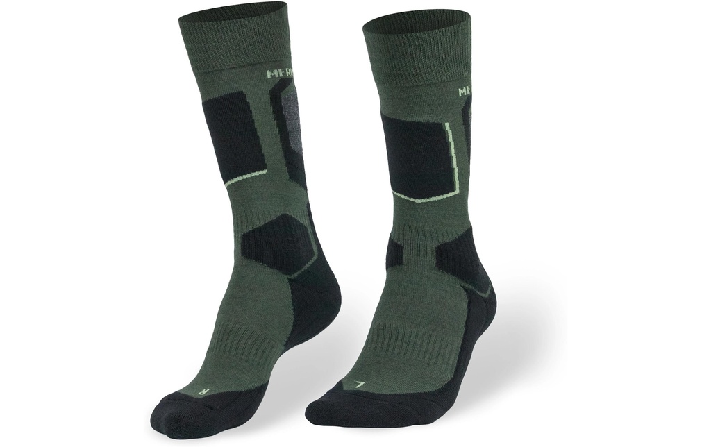Merino & More Calze da trekking Unisexe 42-44, Vert