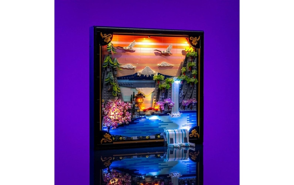 Light My Bricks Lumières-LED pour LEGO® Paysage de cerisiers en fleurs japonais