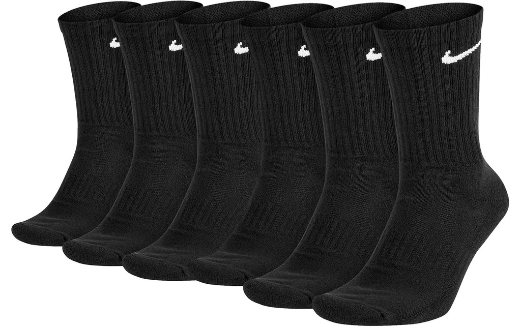NIKE Chaussettes Nike Cushioned Training Crew 6-Pack 38 - 42, Noir