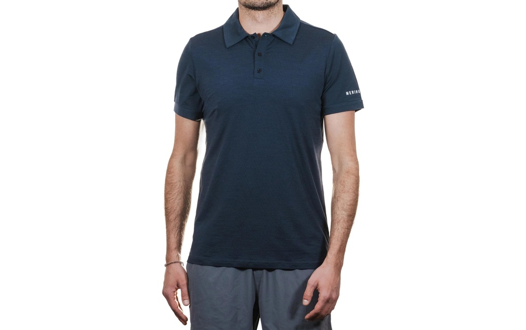 Merino & More Camicia a maniche corte Polo S, Bleu foncé