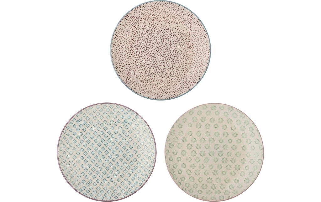 Bloomingville Assiette Patrizia, faïence, ∅ 25 cm, 1 pièce, assorti