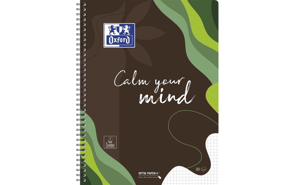Oxford Carnet de notes LE Calm Nature assorti A4 +, À lignes