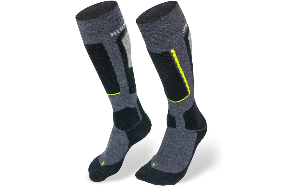 Merino & More Calze da trekking Unisexe 35-38, Gris